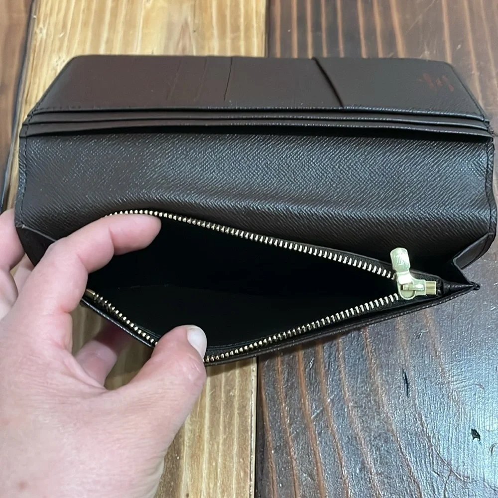 Louis Vuitton Damier Ebene Brazza Long Bifold Wallet